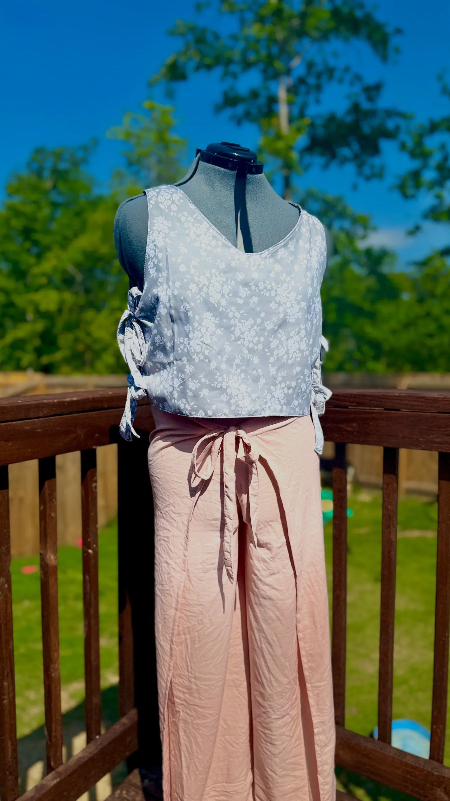 Custom Alteration Wrap Pants | Woman’s S/M | 3.5” inseam shorten - Wildflower Enchanted