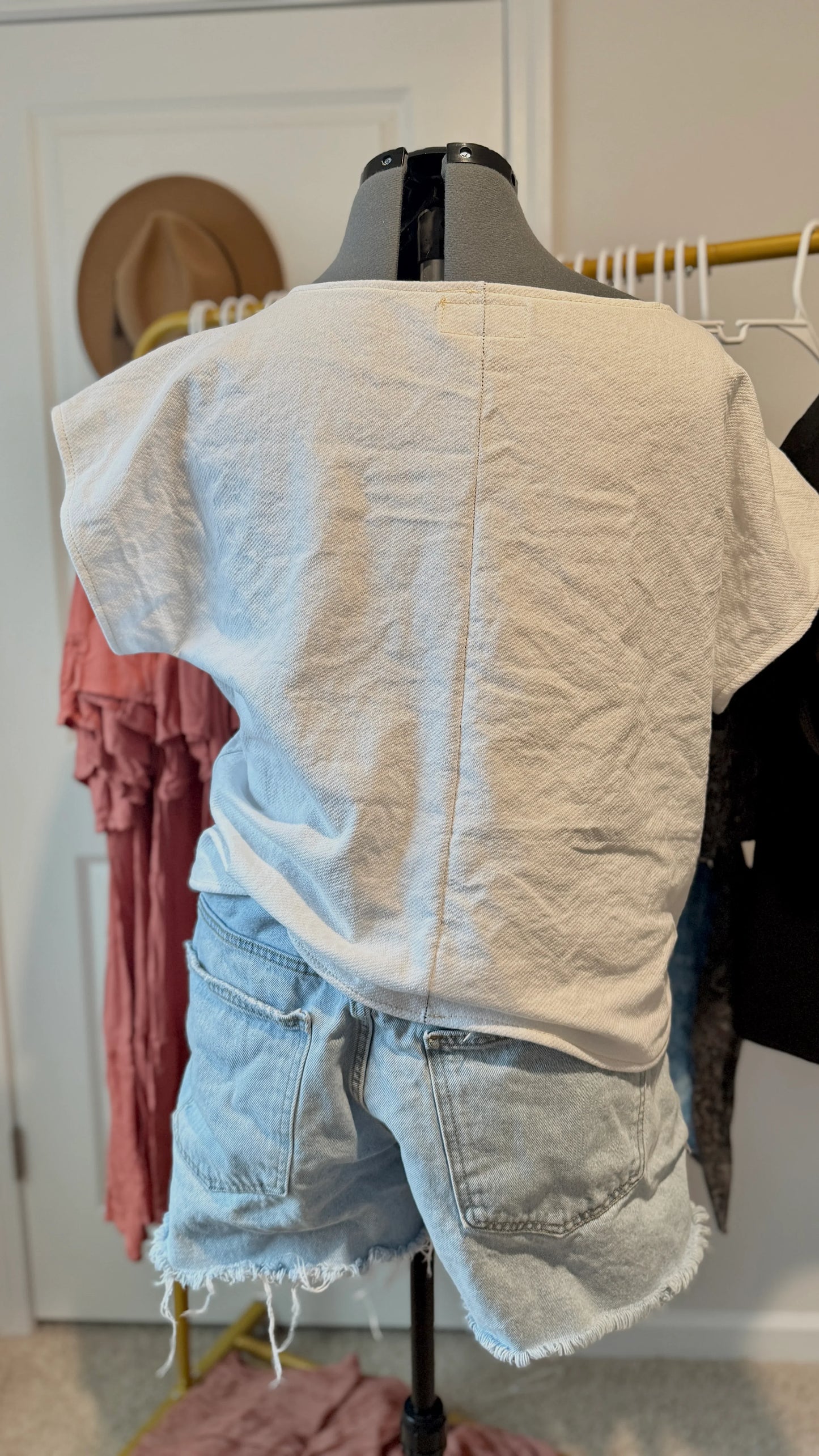 Willow Flowy Tee | Oversized Tee | Slouchy Tee White - Wildflower Enchanted
