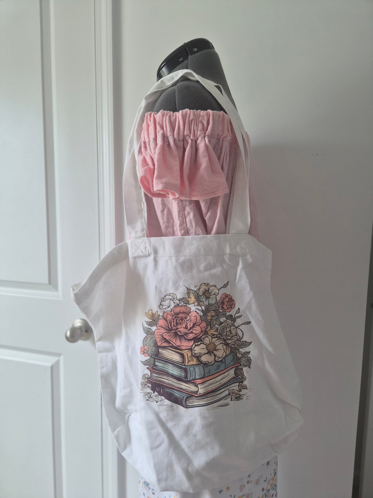 WHITE COTTON TOTE BAG | DTF DESIGN