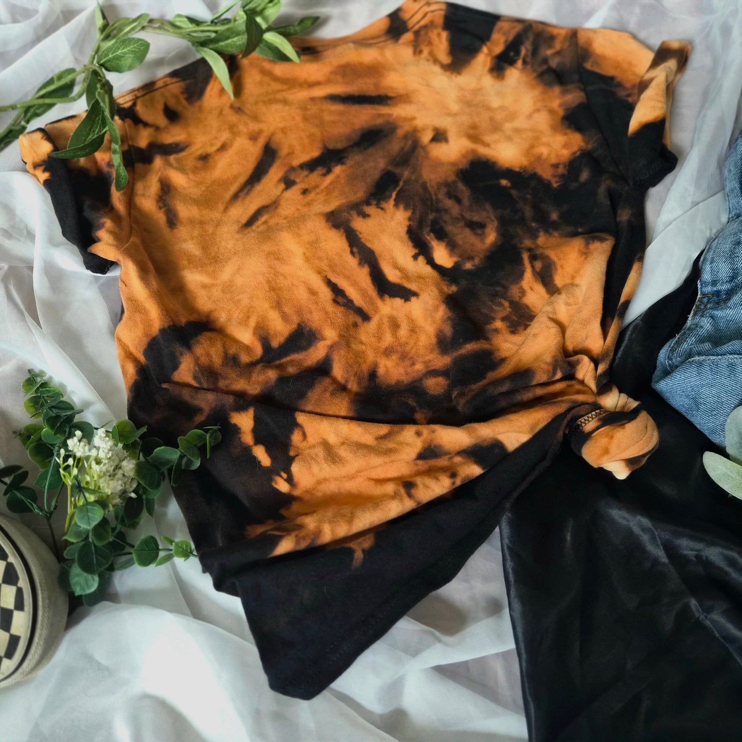 Bleached Babe | Black Bleached T-Shirt | Unisex Small