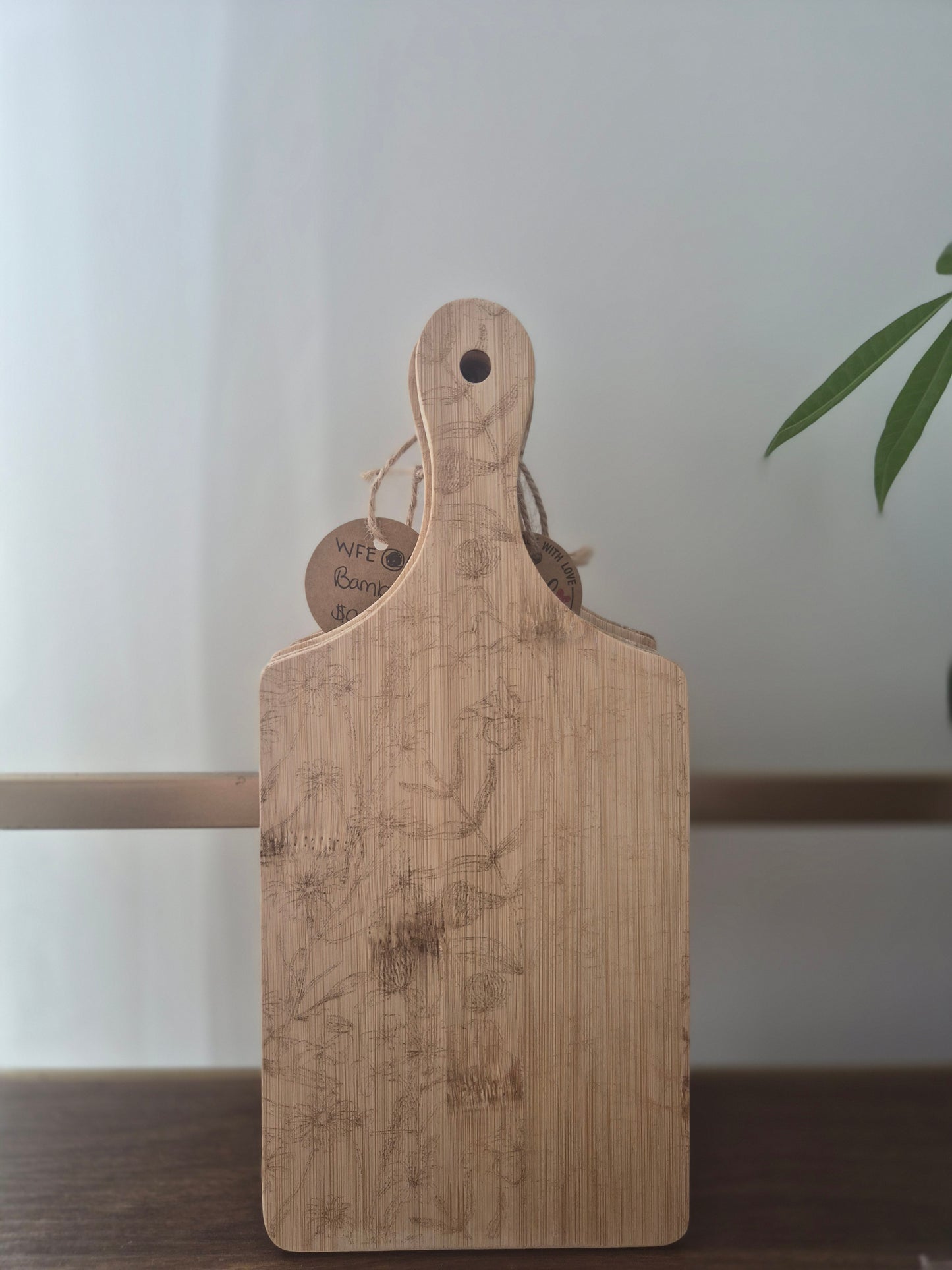 FLORAL ENGRAVED BAMBOO BOARD | RTS