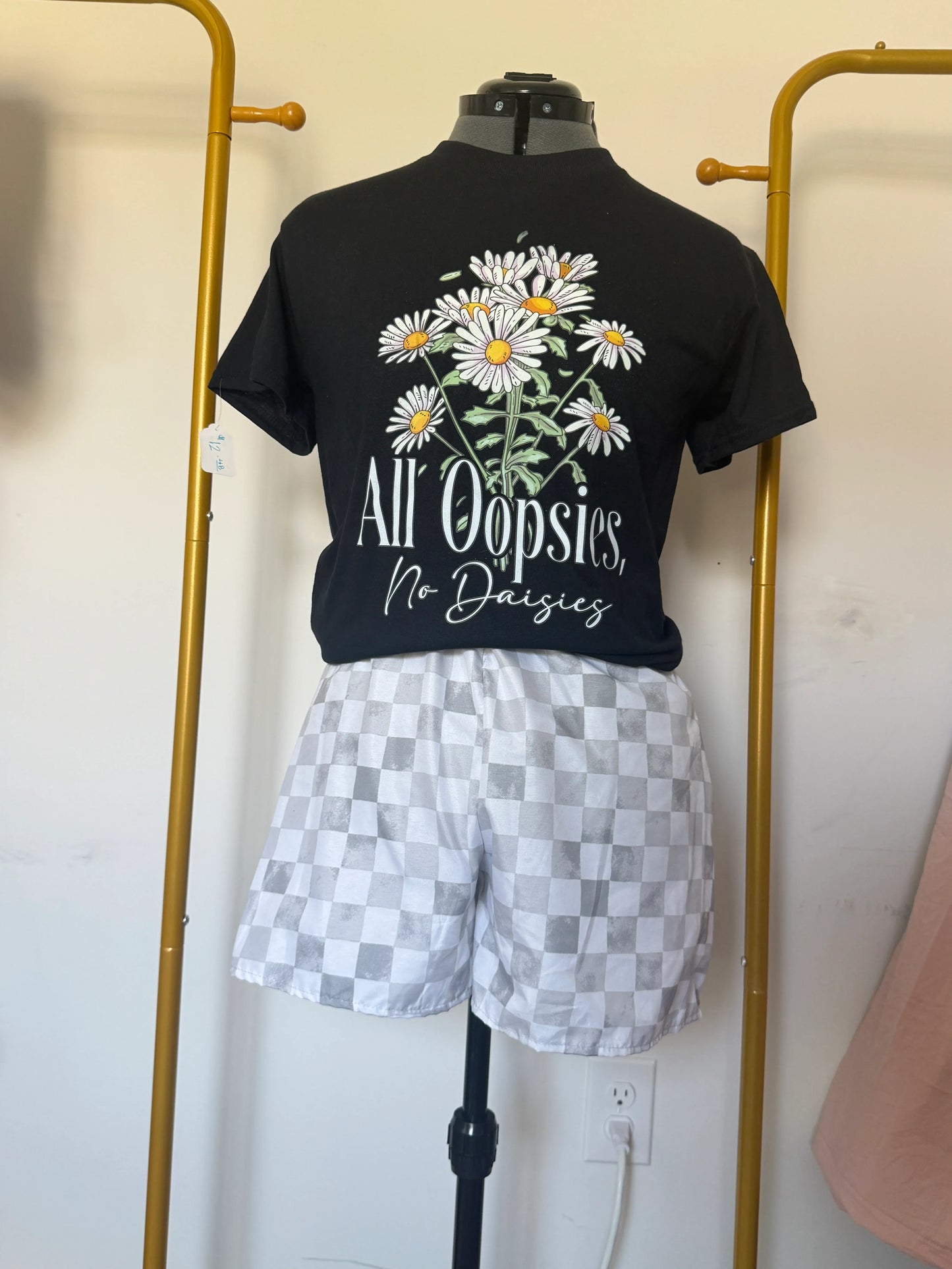 Stretchy Shorts| Sustainable Threads | Twin Sheet | Made To Order Clothing - Wildflower Enchanted