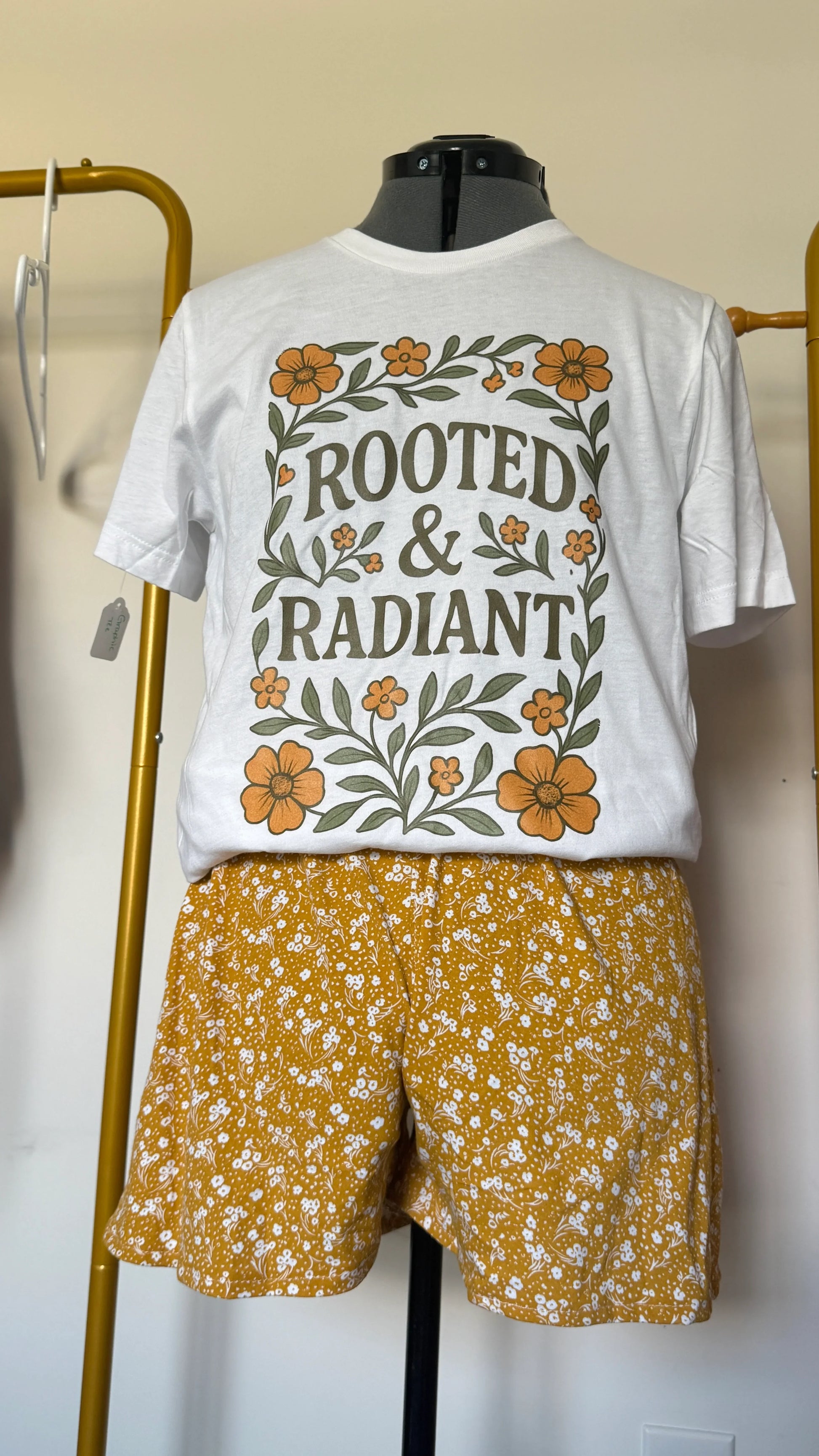 Stretchy Shorts| Sustainable Threads | Twin Sheet | Made To Order Clothing - Wildflower Enchanted