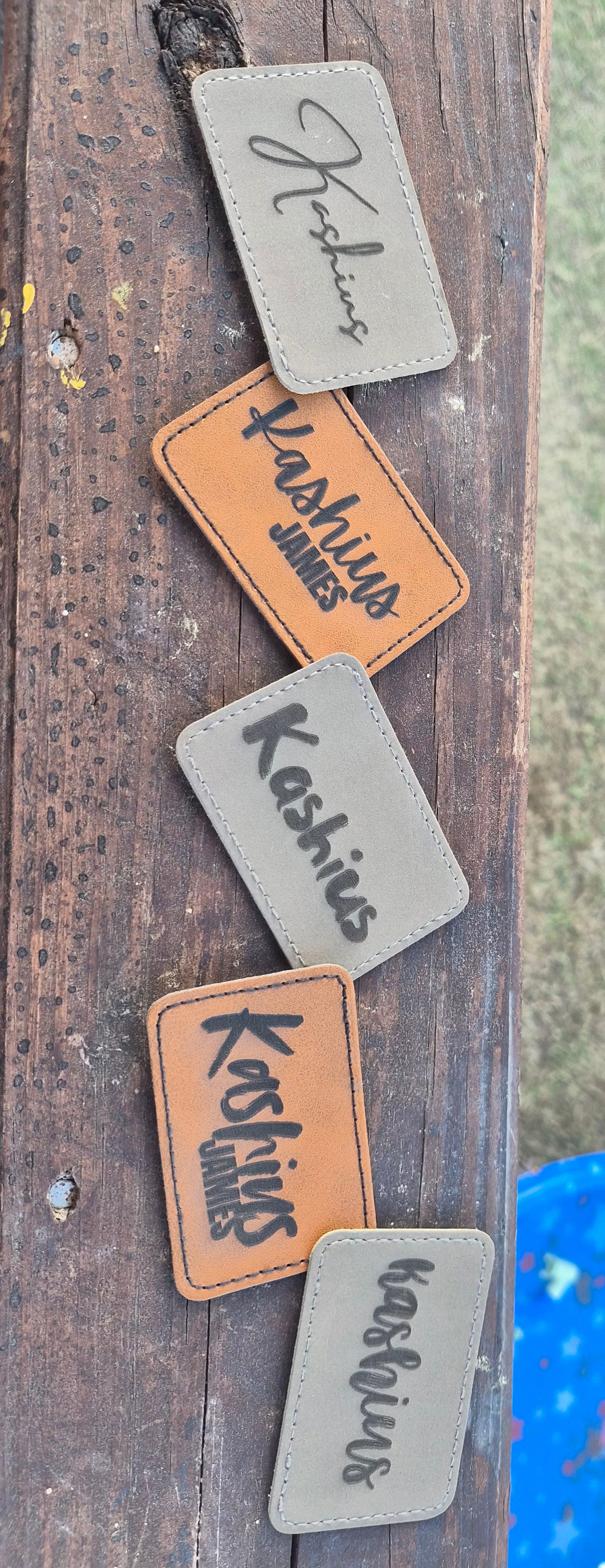 Kristin Webb Custom Order | Faux Leather Hat Patch| Engraved Faux Leather Hat Patches