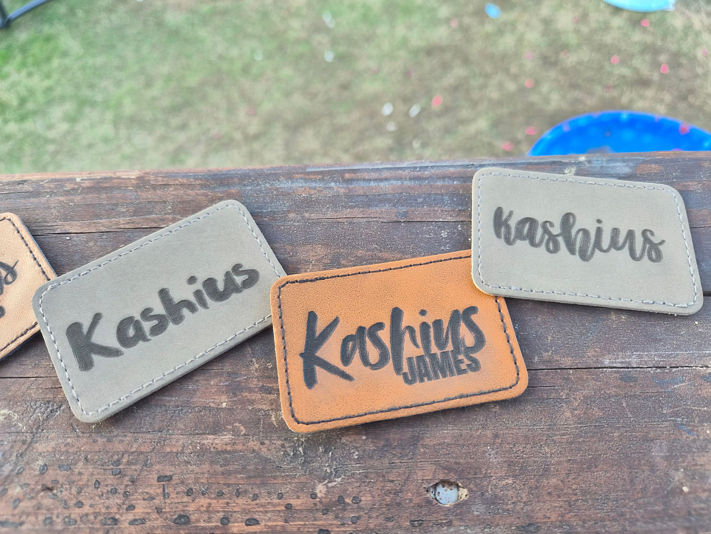 Kristin Webb Custom Order | Faux Leather Hat Patch| Engraved Faux Leather Hat Patches