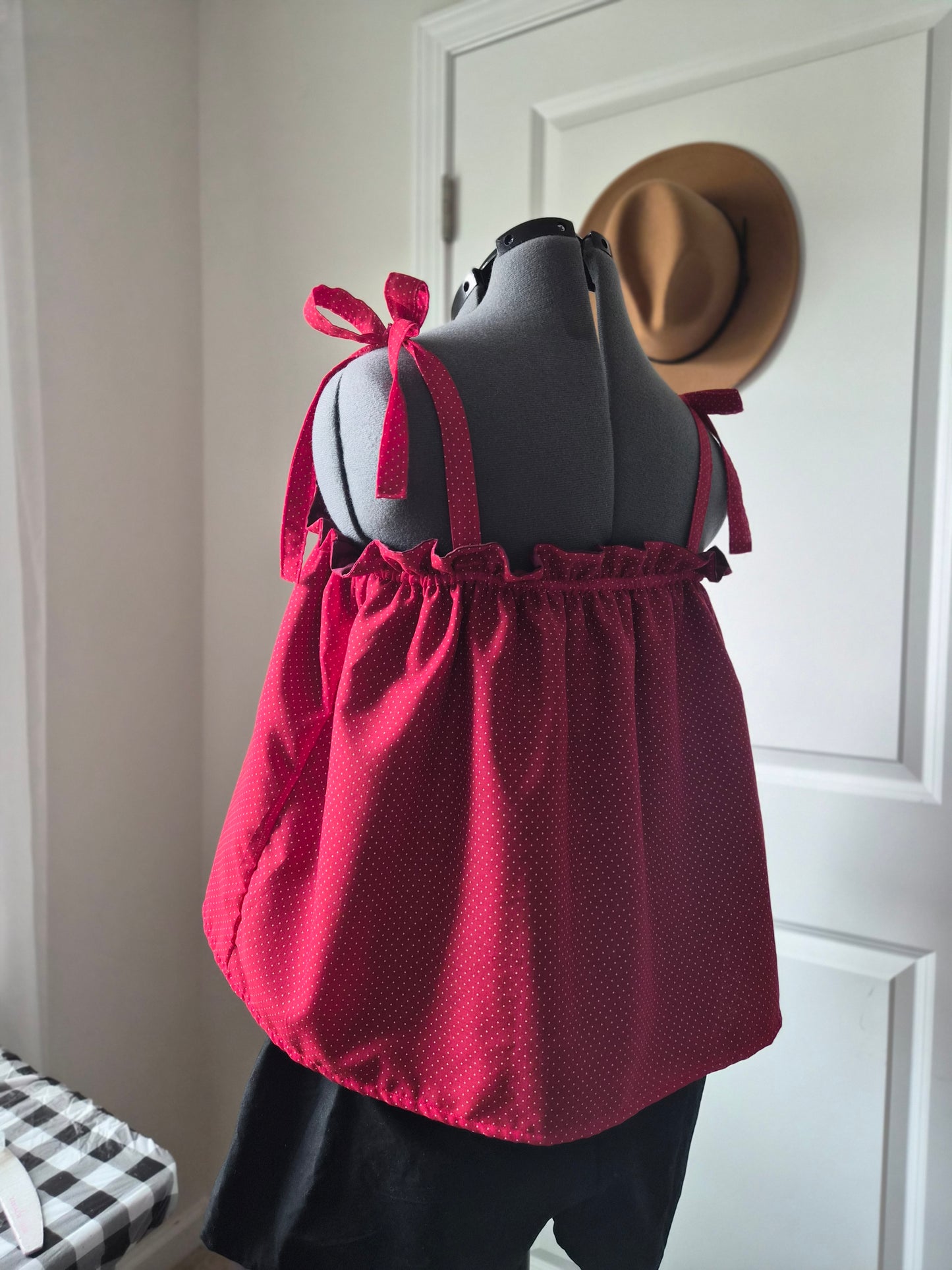 Babydoll Tank Set | 2 Piece Set | Tie Strap Babydoll Tank | Womans Large
