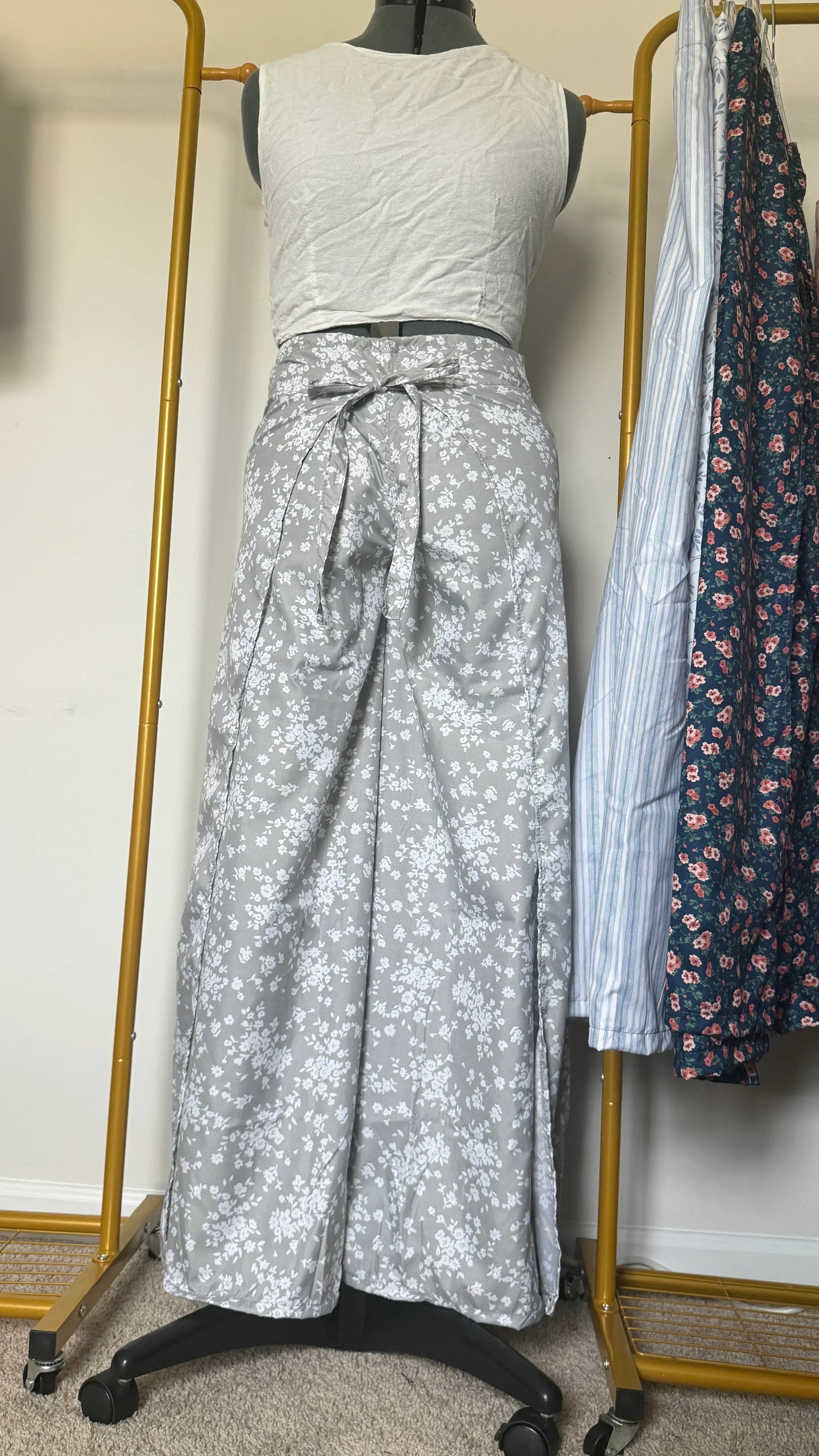 Wrap Pants | Sustainable Threads | Queen Sheet | Made To Order Clothing - Wildflower Enchanted