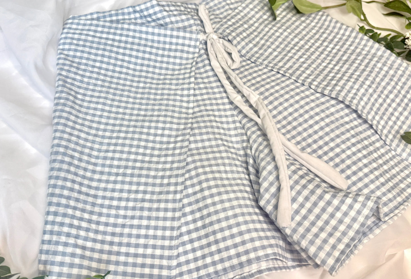 Wrap Shorts | Sustainable Threads | Twin Sheet | Made To Order Clothing - Wildflower Enchanted