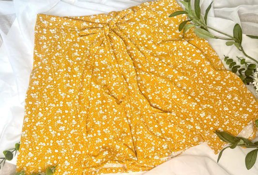 Wrap Shorts | Sustainable Threads | Twin Sheet | Made To Order Clothing - Wildflower Enchanted