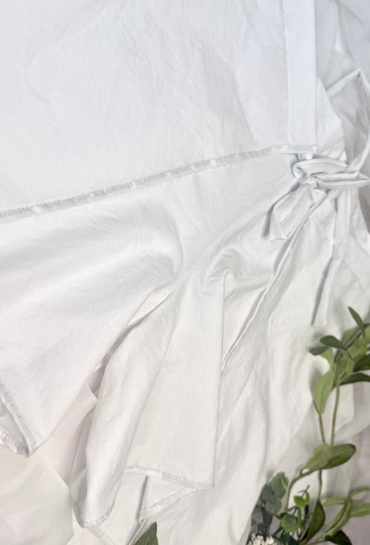 Wrap Shorts | Sustainable Threads | Twin Sheet | Made To Order Clothing - Wildflower Enchanted
