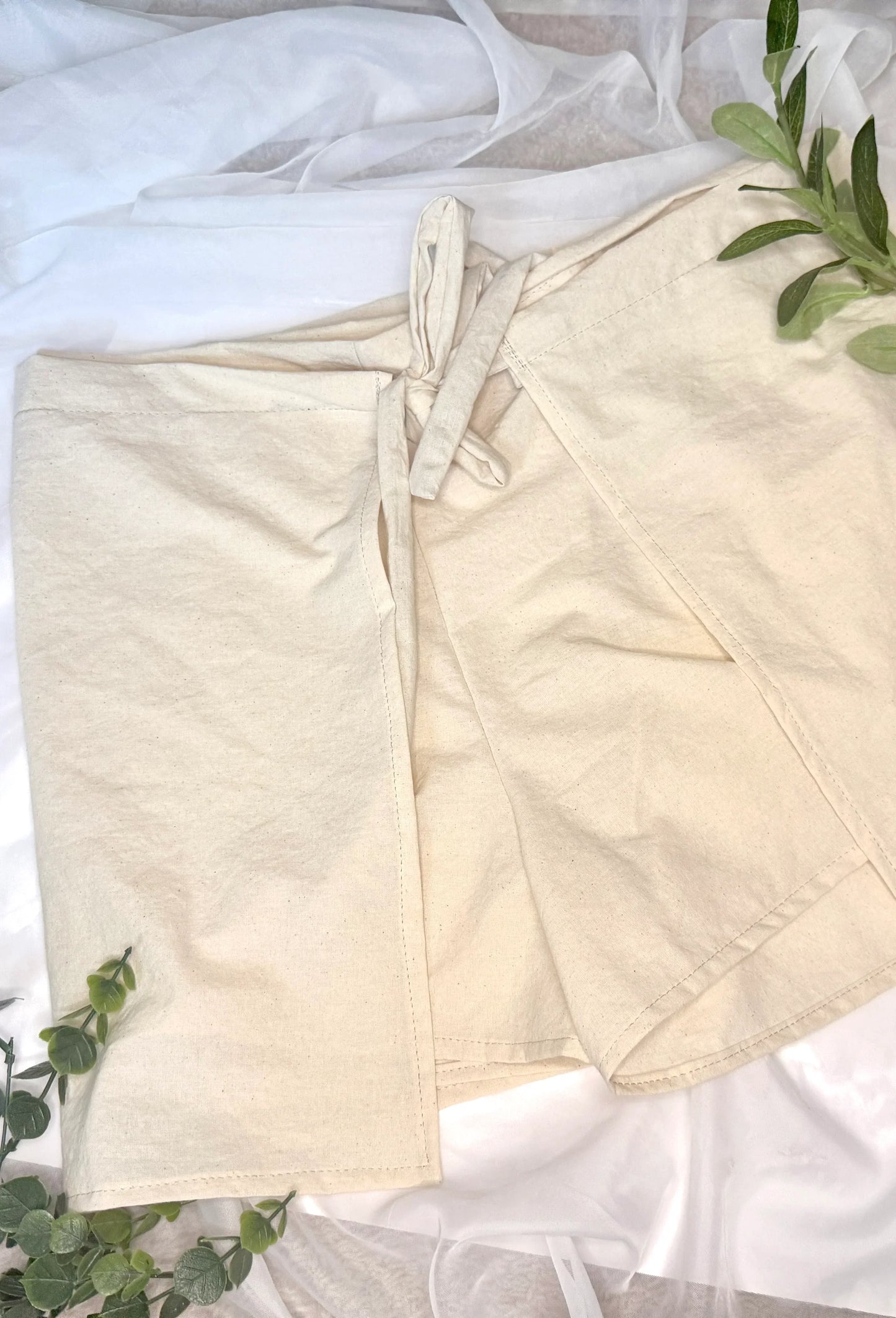 Wrap Shorts | Sustainable Threads | Twin Sheet | Made To Order Clothing - Wildflower Enchanted