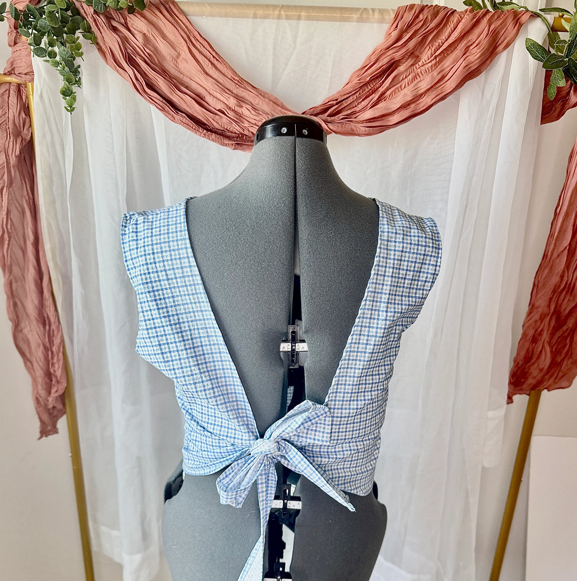 Lea Backless Blouse| Sustainable Threads | Twin Sheet | Made To Order Clothing - Wildflower Enchanted