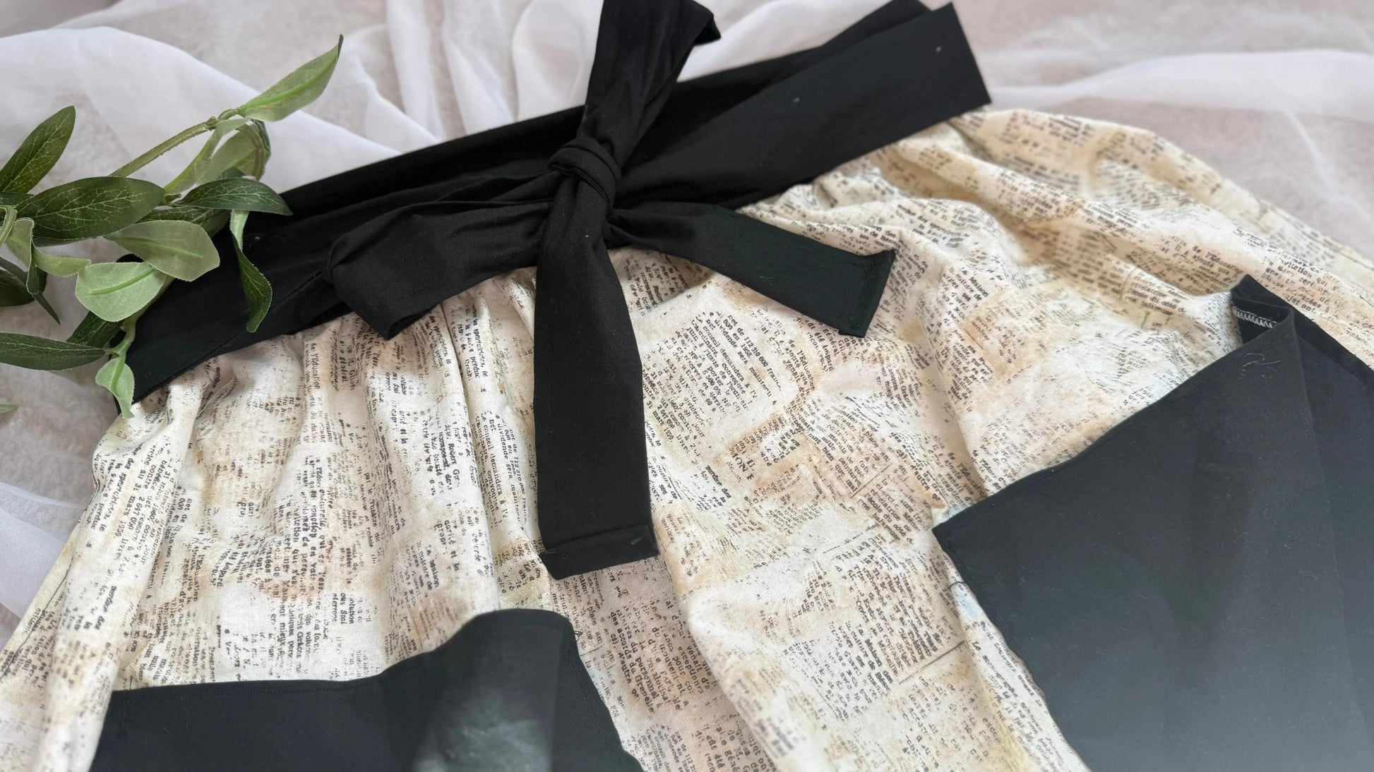 Half Waist Apron | Cotton Apron | Adjustable Waist Tie - Wildflower Enchanted
