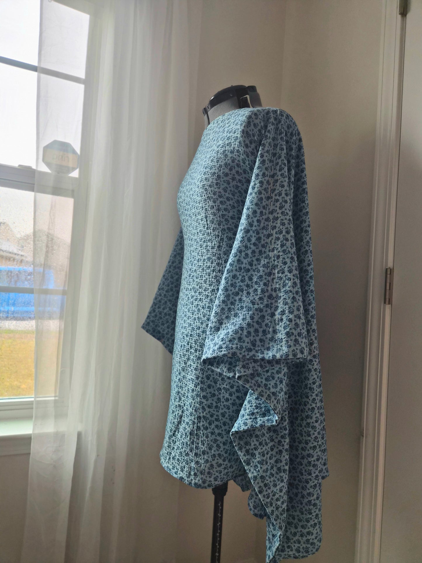 Enchanted Kaftan Dress | Cotton Kaftan Dress | Blue Floral Kaftan