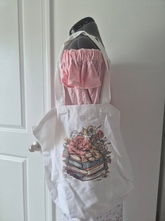 WHITE COTTON TOTE BAG | DTF DESIGN