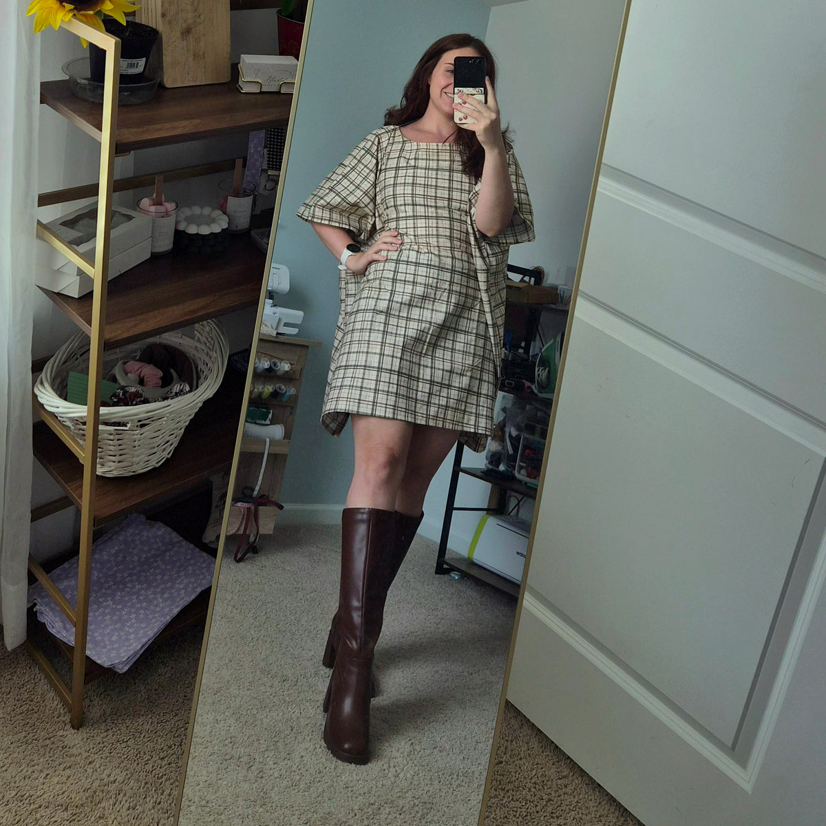 Pleasantly Plaid Dress | Kaftan Dress | Dual Wear